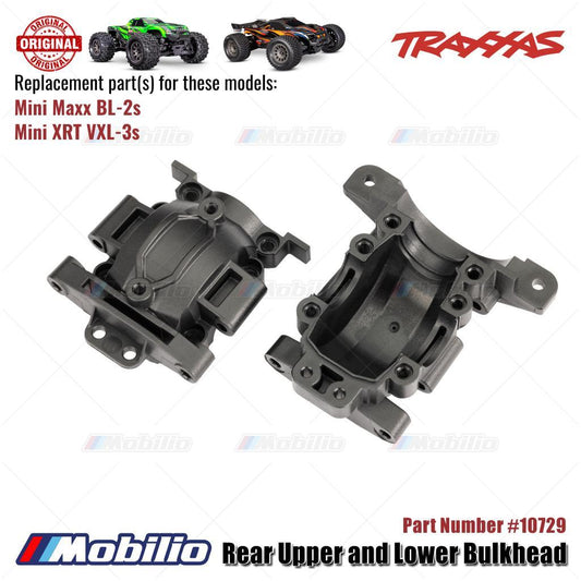 Traxxas Part #10729 Rear Upper and Lower Bulkhead RC Mini Maxx BL-2S Mini XRT VXL-3S