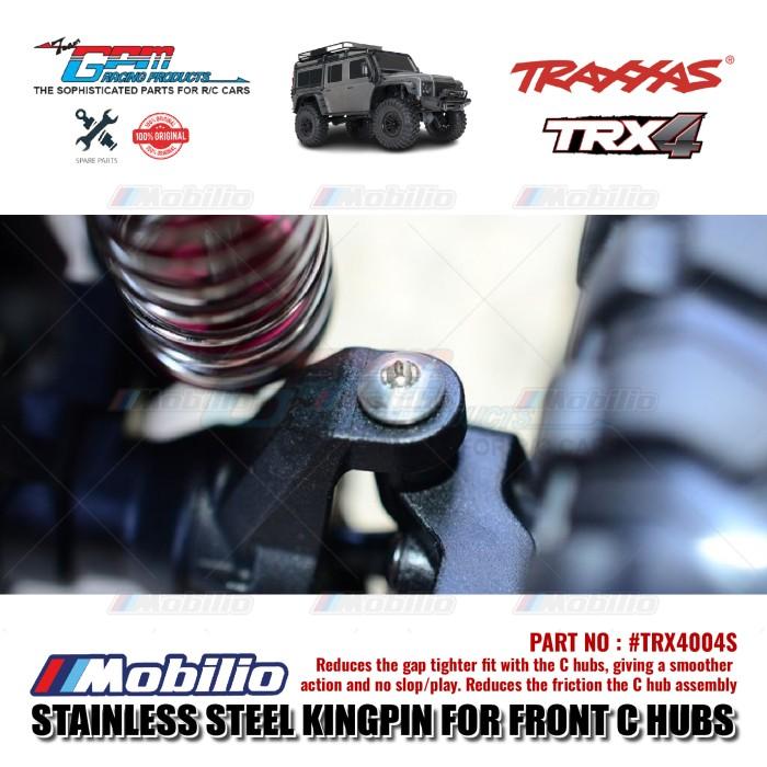 GPM Part #TRX4004S Stainless Steel King Pins For Front C Hubs - 4 pcs for Traxxas TRX4 Crawler Car
