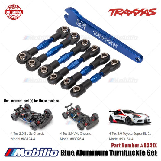 Traxxas Part #8341X Blue Aluminum Turnbuckle Set for RC 4-Tec 2.0 3.0 Chassis