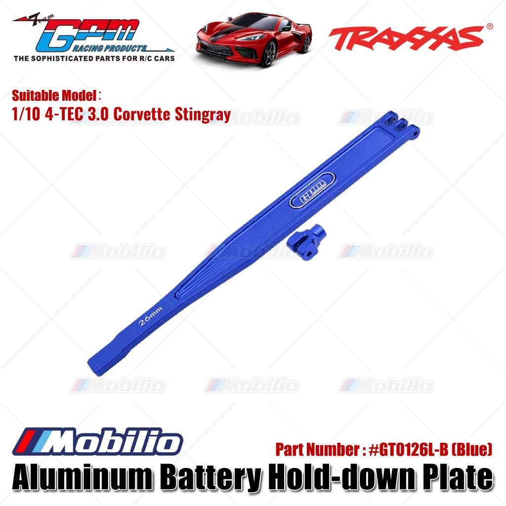 GPM Part #GT0126L Aluminum Battery Hold-Down Plate for 1/10 Traxxas 4-Tec 3.0 Corvette Stingray 93054-4 Upgrade Parts