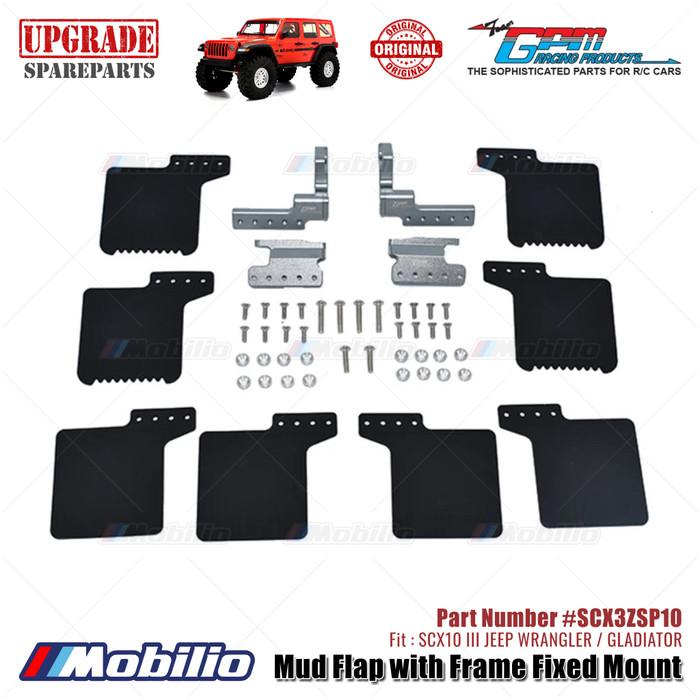 GPM Part #SCX3ZSP10 Mud Flap Decoration Axial SCX10 III Jeep Wrangler - Gladiator