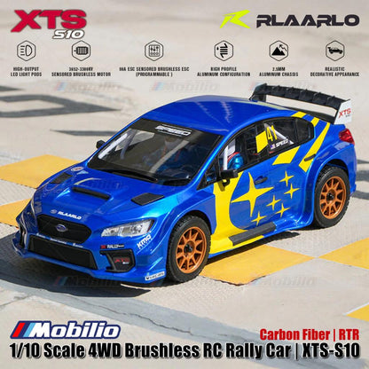 Rlaarlo XTS-S10 Mobil Reli RC Skala 1/10 4WD Sensored Brushless ESC yang Dapat Diprogram dengan Tampilan Realistis (RTR)