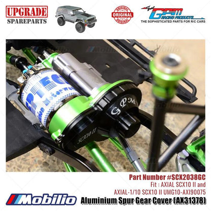GPM Part #SCX2038GC Aluminium Spur Gear Cover AX31378 RC Upgrade Axial SCX10 II Crawler Adventure