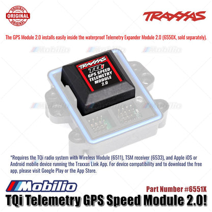 Traxxas Part #6551X TQi Telemetry GPS Speed Module 2.0! Uses GPS and GLONASS Global Positioning for Accurate, Real-Time Speed