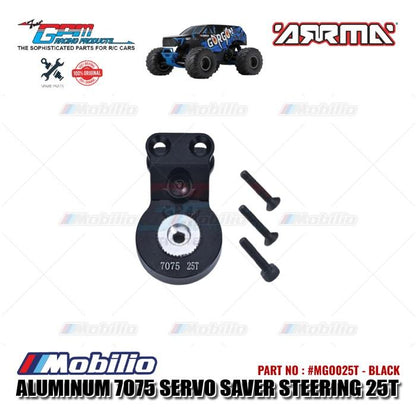 GPM Part #MGO025T Aluminum 7075 Servo Saver Steering 25T with Built-in Spring Arrma Gorgon Mega Monster Truck  Remote Control