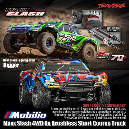Traxxas 102076-4 Maxx Slash 4WD 6s Brushless Short Course Truck RTR Rakitan Lengkap Siap Balap Sistem Radio TQi 2.4 GHz VXL-6s Model 102076-4