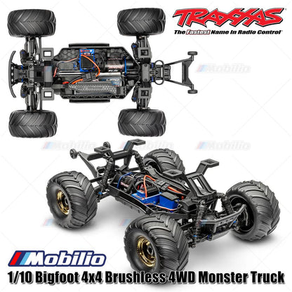 Traxxas 67134-1 1/10 Bigfoot 4x4 Brushless 4WD Monster Truck Edisi Terbatas Ulang Tahun ke-50 RTR EP dengan Sistem Radio TQ 2.4 GHz