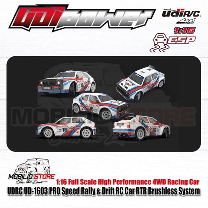 UDIR/C UD-1603 PRO Lancia Speed Rally & Drift RC RTR Brushless System