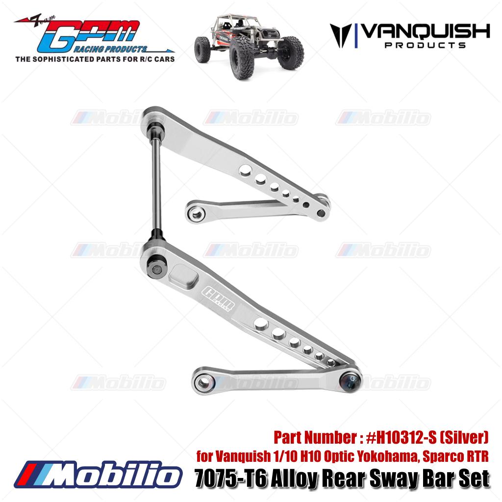 GPM Part #H10312 7075-T6 Alloy Rear Sway Bar Set for Vanquish 1/10 H10 Optic Yokohama Sparco RTR