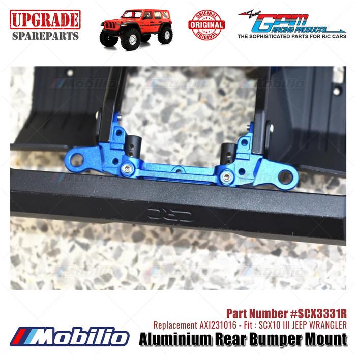 GPM Part #SCX3331R Aluminium Rear Bumper Mount Upgrade Axial SCX10 III Jeep Wrangler AXI231016 Replacement