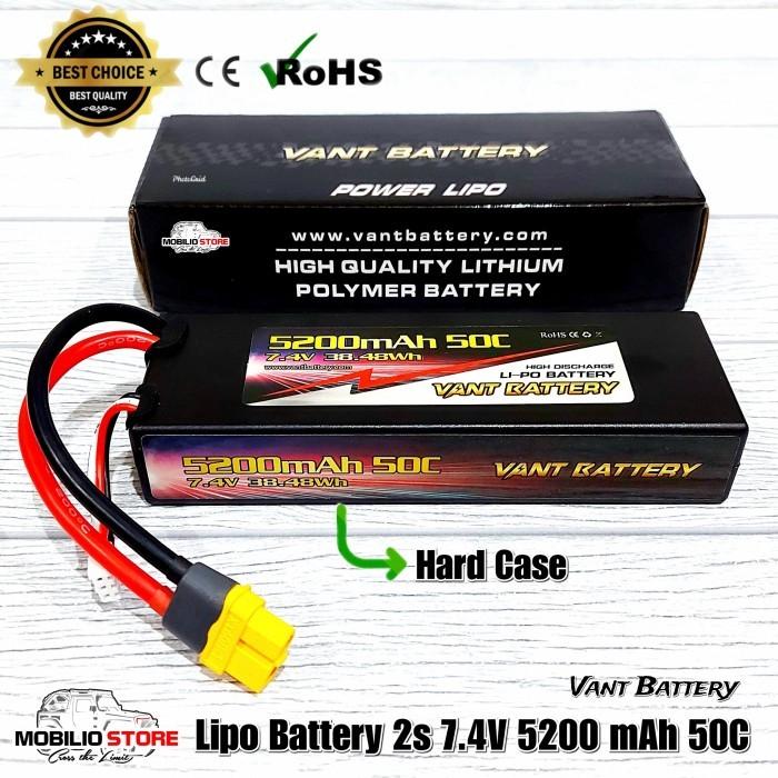 Vant Battery Lipo 2S 7.4 Volt 5200 mAh 50C Baterai RC Lithium Polimer