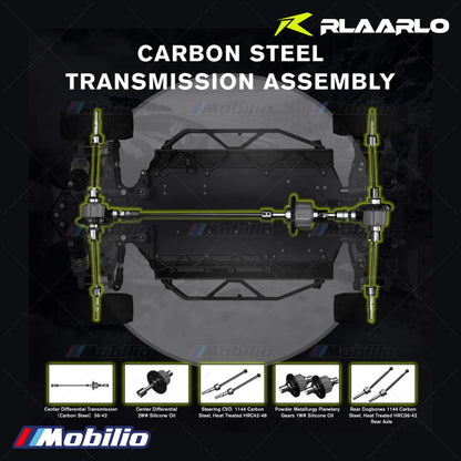 Rlaarlo XTS-S10 Mobil Reli RC Skala 1/10 4WD Sensored Brushless ESC yang Dapat Diprogram dengan Tampilan Realistis (RTR)