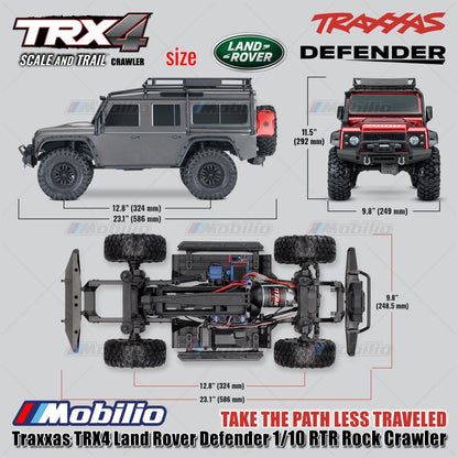 Traxxas 82256-4 TRX4 Land Rover Defender 1/10 RTR Rock Crawler New Clipless