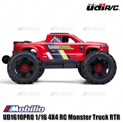 UDIR/C UD1610PRO 1/16 4X4 RC Monster Truck 2S/3S Compatible 3800KV Brushless Power System RTR