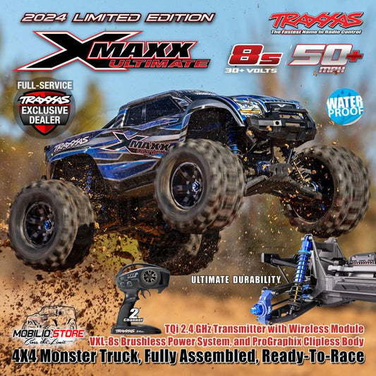 Traxxas 77097-4 X-Maxx XMaxx Ultimate 1/6 Monster Truck 8s Brushless TQI RTR 4WD TQI TSM RTR Clipless