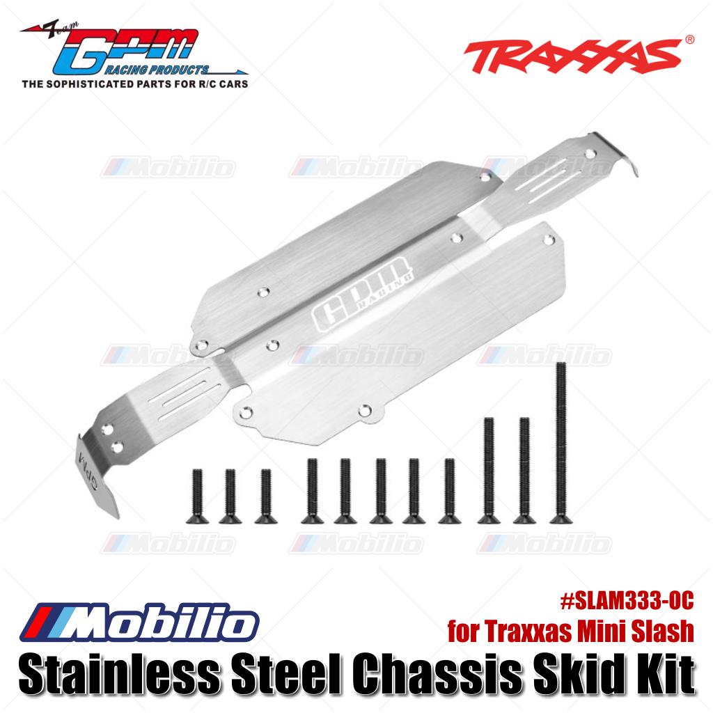 GPM Part #SLAM333-OC Stainless Steel Chassis Skid Kit for Traxxas Mini Slash Upgrade