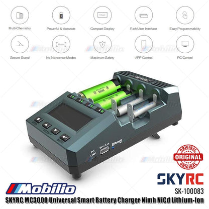 SKYRC #SK-100083 MC3000 Pengisi Daya Baterai Universal Cerdas Nimh NiCd Lithium-Ion