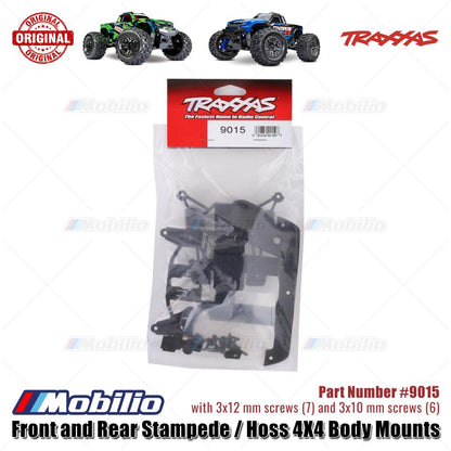 Traxxas Part #9015 Front and Rear Body Mounts for Hoss Stampede 4X4 Monster Truck