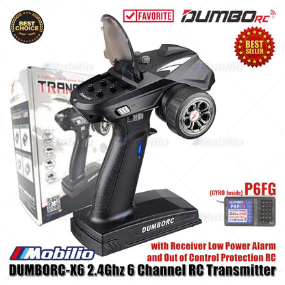 Dumborc X6 2.4Ghz 6 Channel RC Transmitter with Receiver P6F P6FG P6DC Waterproof Version Available