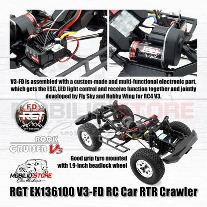 RC RGT 136100V3 FD 1/10 Skala 4WD Rock Crawler Cruiser RTR Ford Bronco
