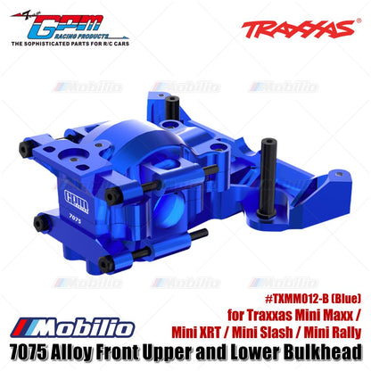 GPM Part #TXMM012 7075 Alloy Front Upper and Lower Bulkhead for Traxxas Mini Maxx / Mini XRT / Mini Slash / Mini Rally Upgrade
