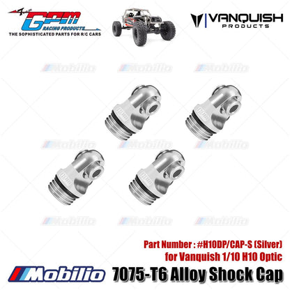 GPM Part #H10DP/CAP 7075-T6 Alloy Shock Cap for Vanquish 1/10 H10 Optic