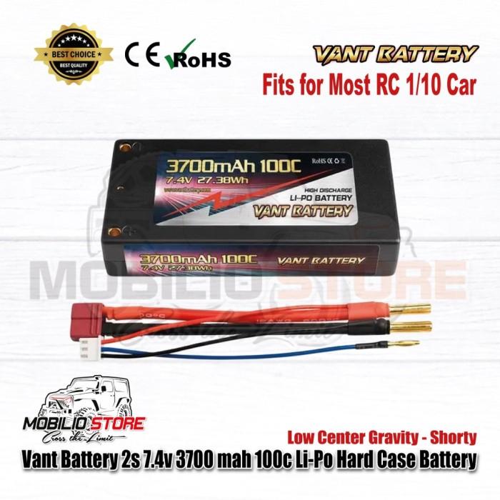 Baterai Li-Polimer Vant 2S 7.4V 3700 mAh 100C LCG Pendek