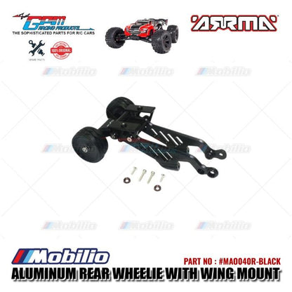 GPM Part #MAO040R Aluminum Rear Wheelie With Wing Mount Arrma Outcast 6S BLX Stunt Truck
