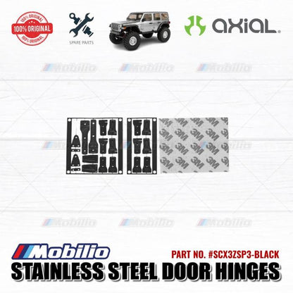 GPM Part #SCX3ZSP3 Stainless Steel Door Hinges for Axial SCX10 III Wrangler