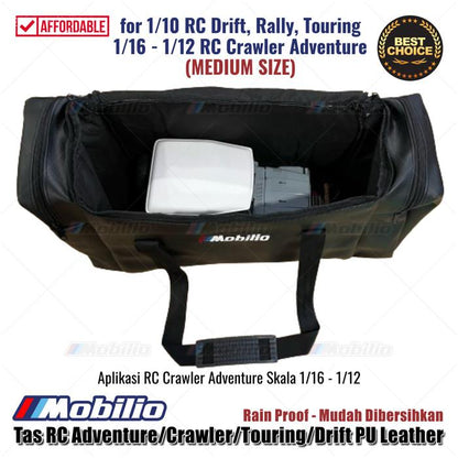 Tas Mobil RC Medium Size Adventure Crawler Rally Touring Drift Kulit PU Skala 1/16 1/12 1/10