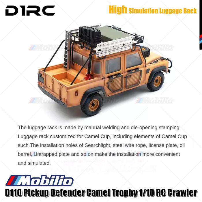 D1RC D110 Pickup Defender Camel Trophy 1/10 Scale 334mm Wheelbase RC Crawler Car Adventure