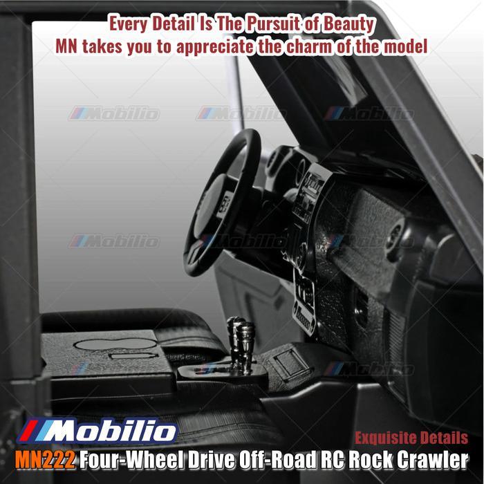 MN222 Four-Wheel Drive Off-Road RC Rock Crawler 1/10 Scale RTR Hard Body MN 222