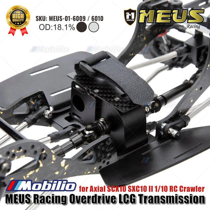 MEUS Racing Overdrive LCG Transmission MEUS-01-6009 / 10 untuk Axial SCX10 SXC10 II 1/10 RC Crawler