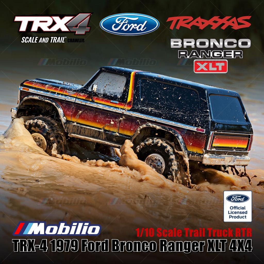 Traxxas 82246-4 TRX-4 1979 Ford Bronco Ranger 4X4 1/10 Scale Trail Truck TRX4 RC Crawler Adventure Clipless