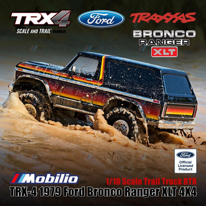 Traxxas 82246-4 TRX-4 1979 Ford Bronco Ranger 4X4 1/10 Scale Trail Truck TRX4 RC Crawler Adventure Clipless