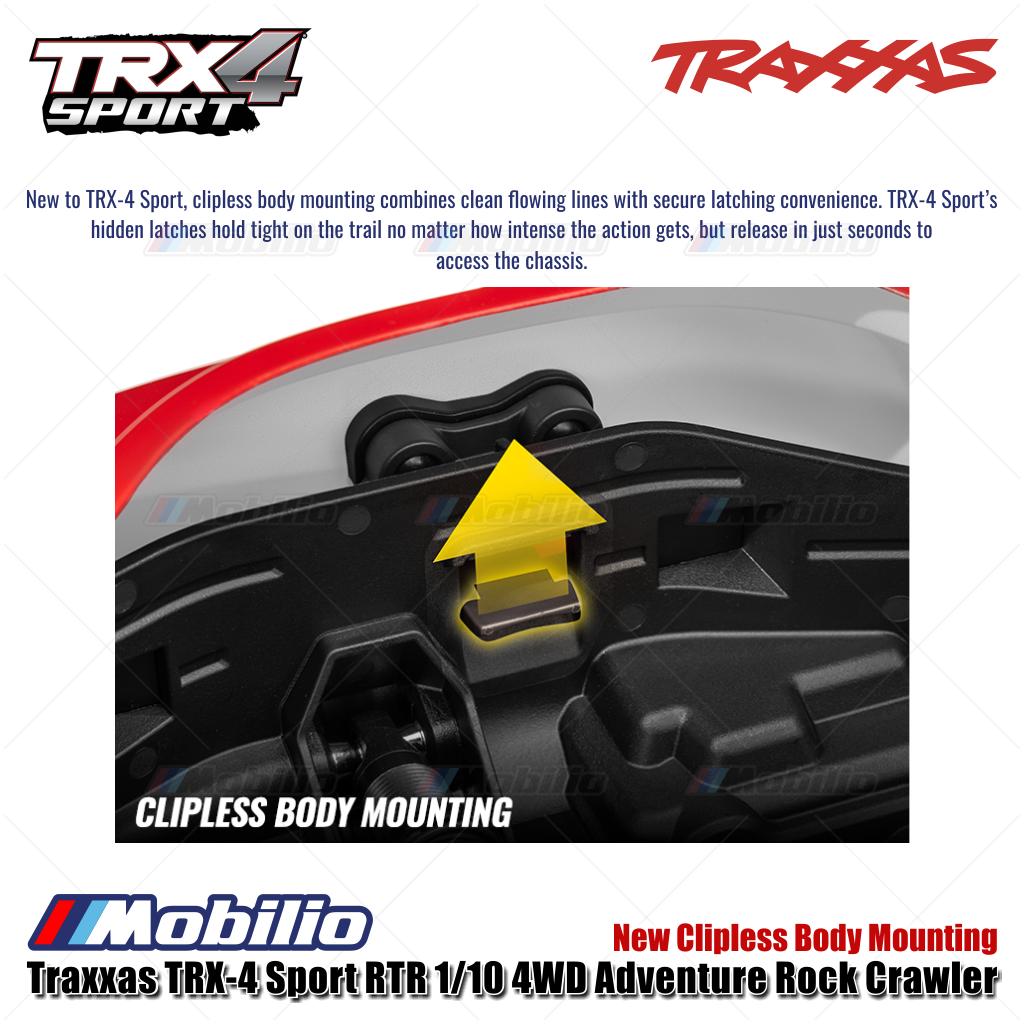 Traxxas 82224-4 TRX-4 Sport 1/10 Scale 4X4 Trail Truck Waterproof Electronics with TQ 2.4 GHz 2-Channel Radio System RTR