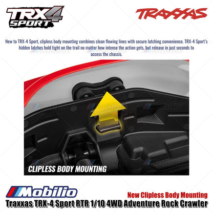Traxxas 82224-4 TRX-4 Sport 1/10 Scale 4X4 Trail Truck Waterproof Electronics with TQ 2.4 GHz 2-Channel Radio System RTR