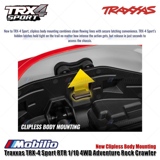 Traxxas 82224-4 TRX-4 Sport 1/10 Scale 4X4 Trail Truck Waterproof Electronics with TQ 2.4 GHz 2-Channel Radio System RTR