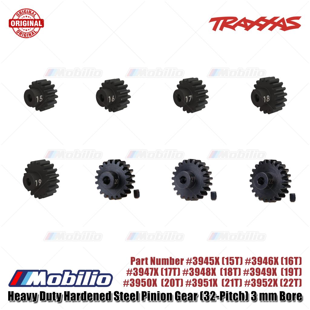 Traxxas Part Heavy Duty Hardened Steel Pinion Gear (32-Pitch) 15T - 22T fits 3mm Shaft Motor