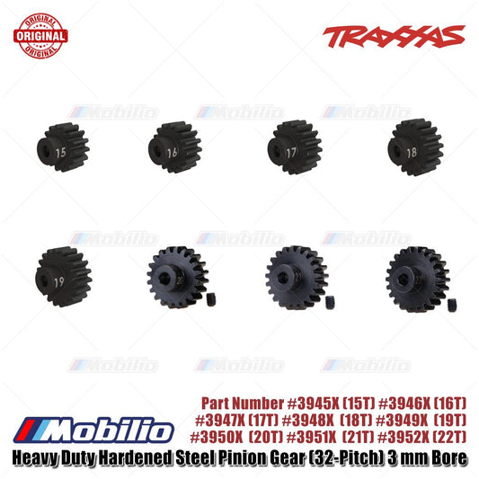 Traxxas Part Heavy Duty Hardened Steel Pinion Gear (32-Pitch) 15T - 22T fits 3mm Shaft Motor