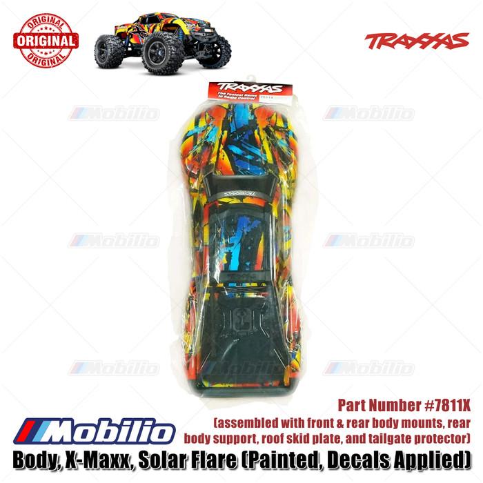 Traxxas Part #7811X Body X-Maxx Solar Flare Painted Decals Applied Ready to Mount