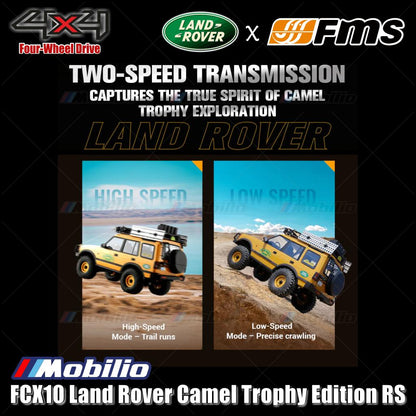FMS 1:10 Land Rover Camel Trophy Edition RS FCX10 Platform 4x4 RTR 2.4GHz RC Crawler Adventure Remote Control