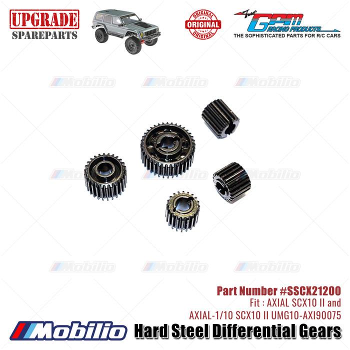 GPM Part #SSCX21200 Hard Steel Differential Gears Set RC Axial SCX10 II Crawler Adventure