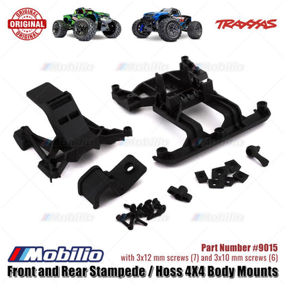 Traxxas Part #9015 Front and Rear Body Mounts for Hoss Stampede 4X4 Monster Truck