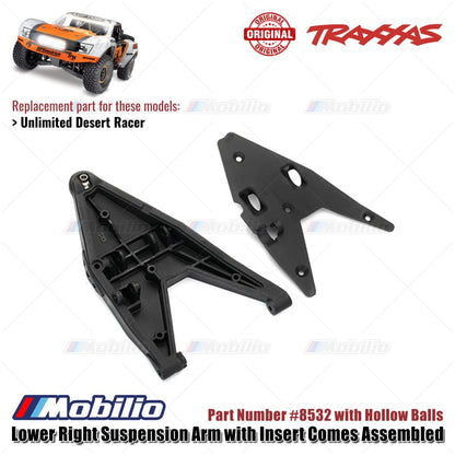 Traxxas Part #8532 Lower Right Suspension Arm with Insert Comes Assembled for RC UDR Unlimited Desert Racer