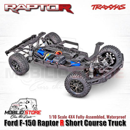 Traxxas 101076-4 Ford F-150 Raptor R Short Course Truck 1/10 Scale 4X4 VXL RTR dengan Velineon 3S Power dan TSM untuk Performa Maksimal - Control