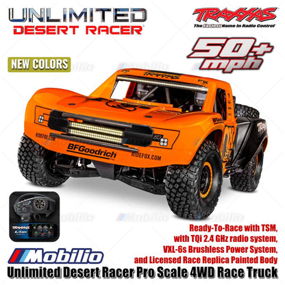 Traxxas 85086-4 UDR Unlimited Desert Racer Pro Scale 4x4 6S RC Short Course Remote Control Tanpa Klip