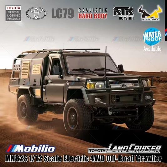 MN82S 1/12 Scale Electric 4WD Off-Road Crawler Toyota Land Cruiser LC79 Car Adventure  Remote Control