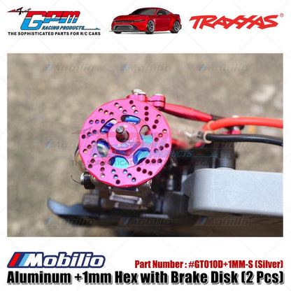 GPM Part #GT010D+1MM Aluminum +1mm Hex with Brake Disk for 1/10 Traxxas Ford GT 4-Tec 2.0 3.0 Upgrade Parts