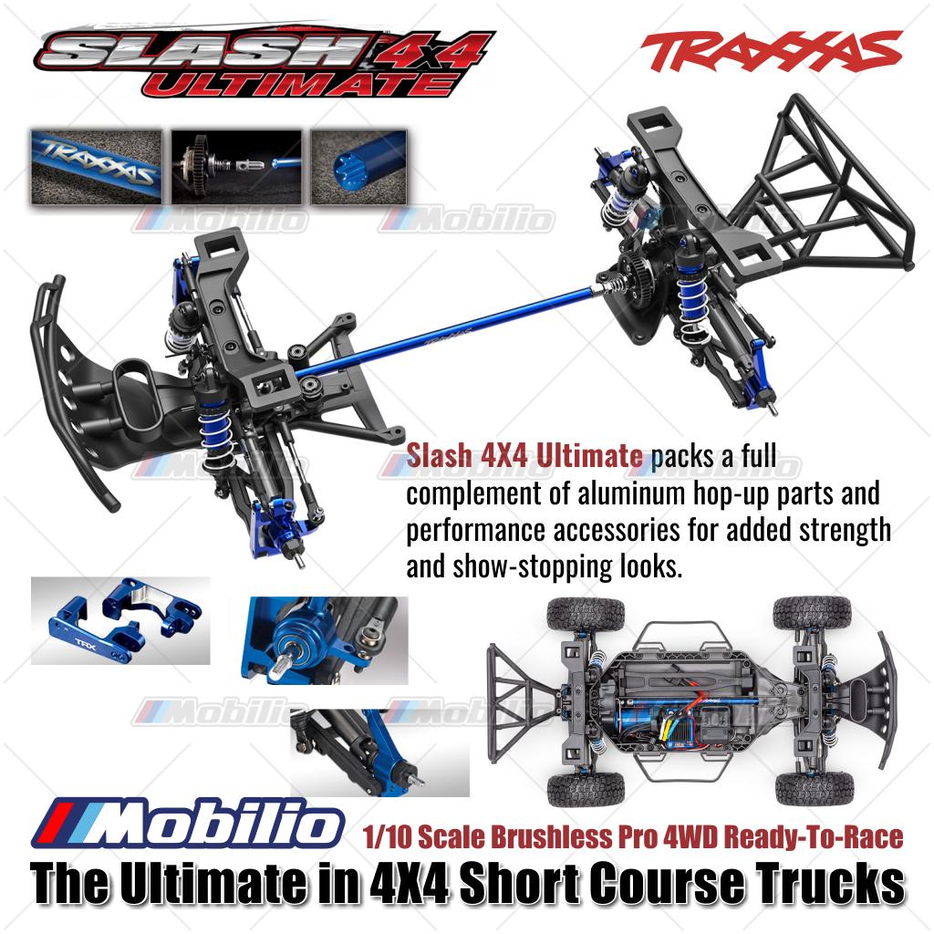 Traxxas 68277-4 Slash 4X4 Ultimate Clipless 1/10 Skala Brushless 4WD Short Course RTR